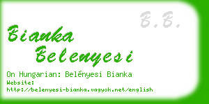 bianka belenyesi business card