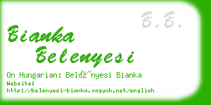 bianka belenyesi business card